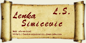 Lenka Simićević vizit kartica